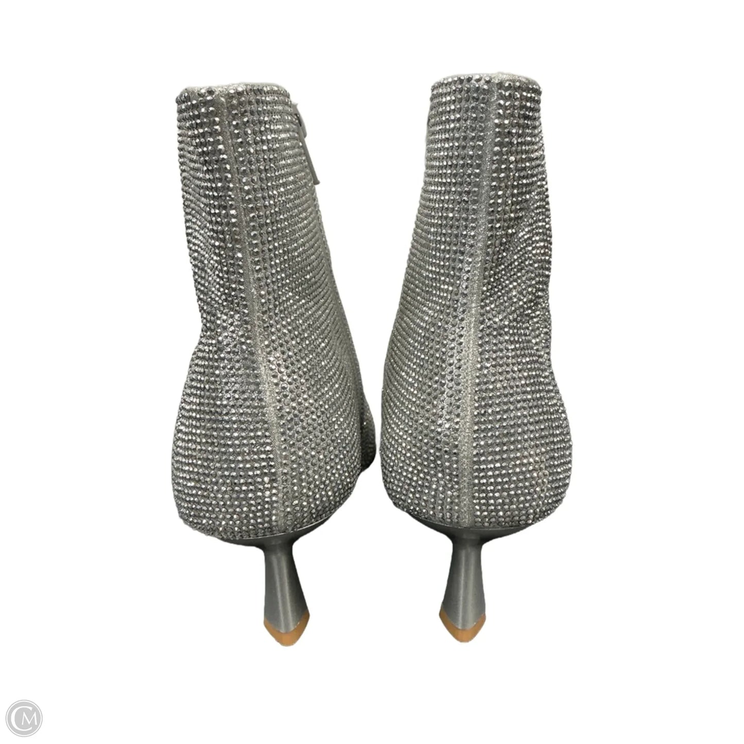 Boots Ankle Heels By Alex Marie In Silver, Size: 8.5