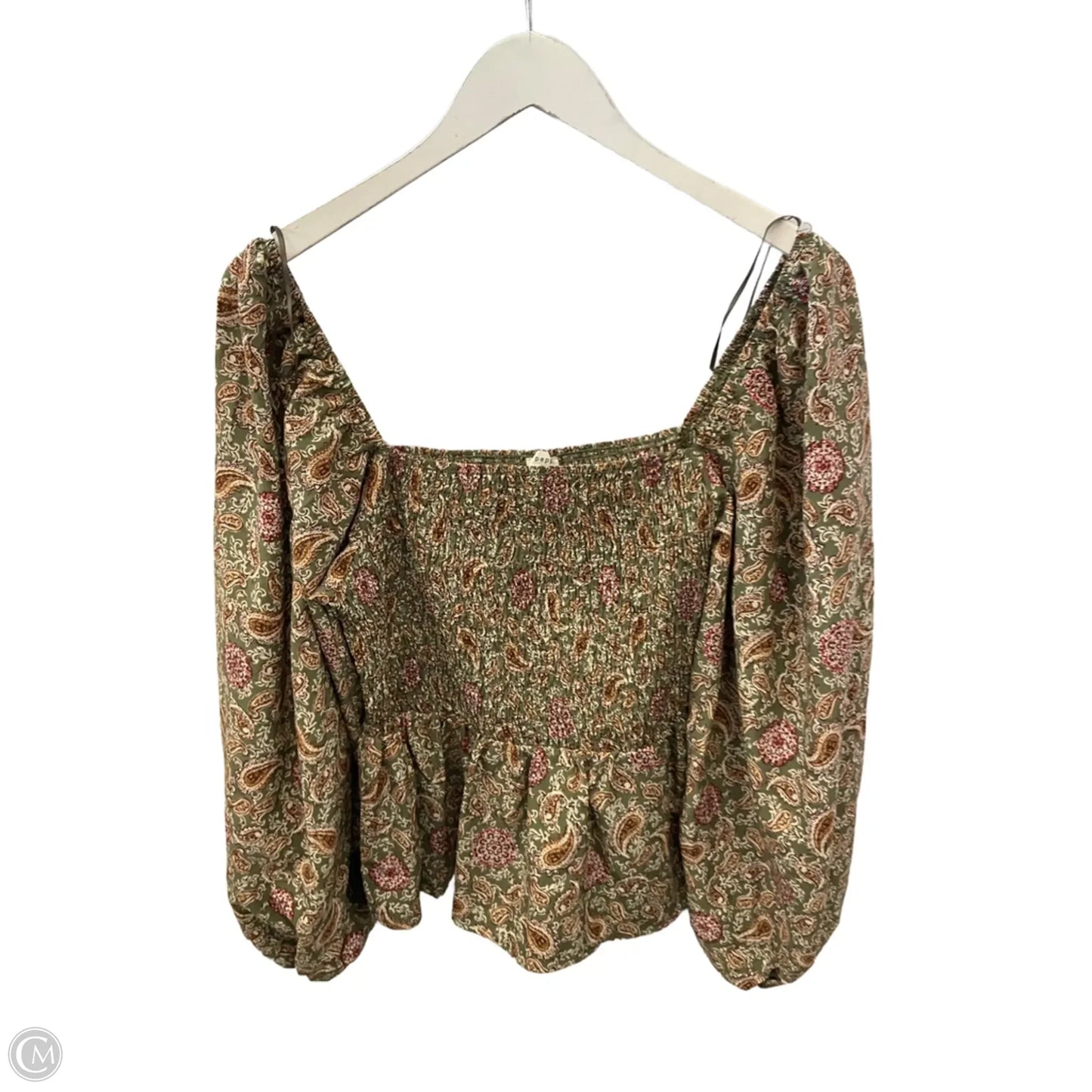 Top Long Sleeve By Clothes Mentor In Green, Size: M