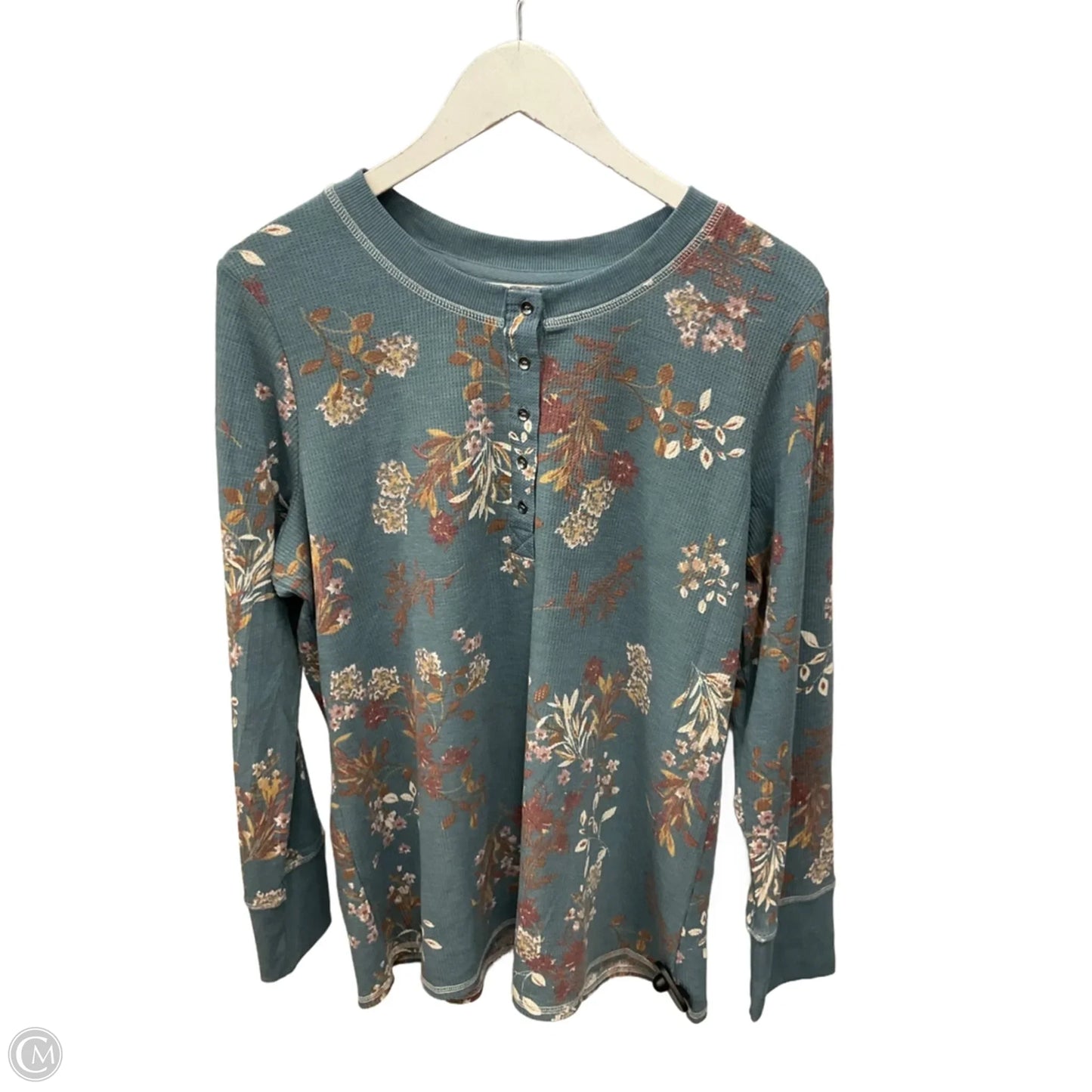 Top Long Sleeve By Christopher And Banks In Blue, Size: Xl