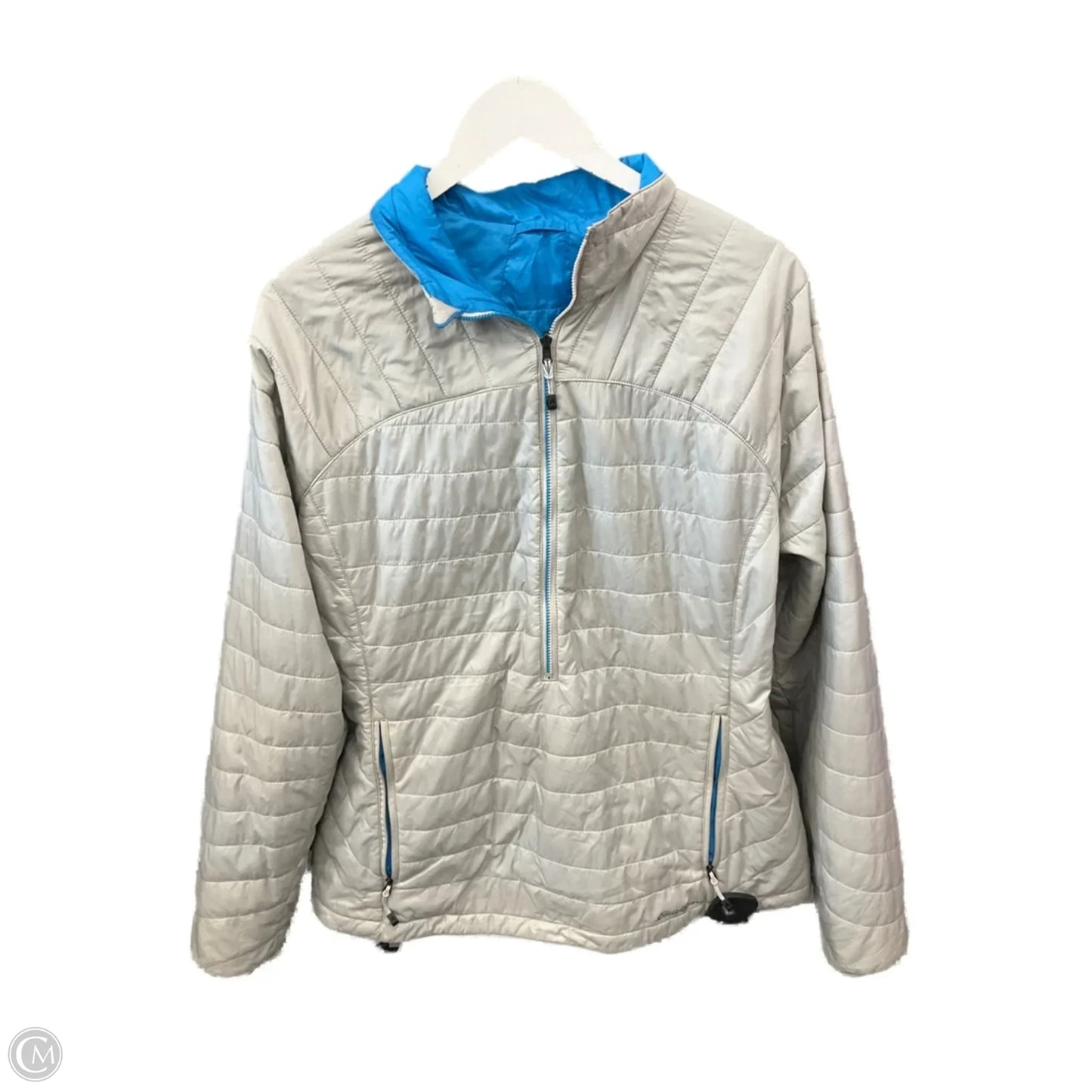 Jacket Puffer & Quilted By Eddie Bauer In Grey, Size: Xl
