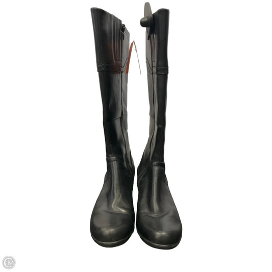 Boots Mid-calf Heels By Clarks In Black, Size: 6