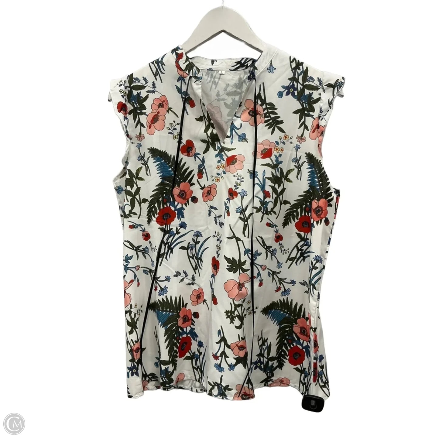 Top Sleeveless By Clothes Mentor In Floral Print, Size: L