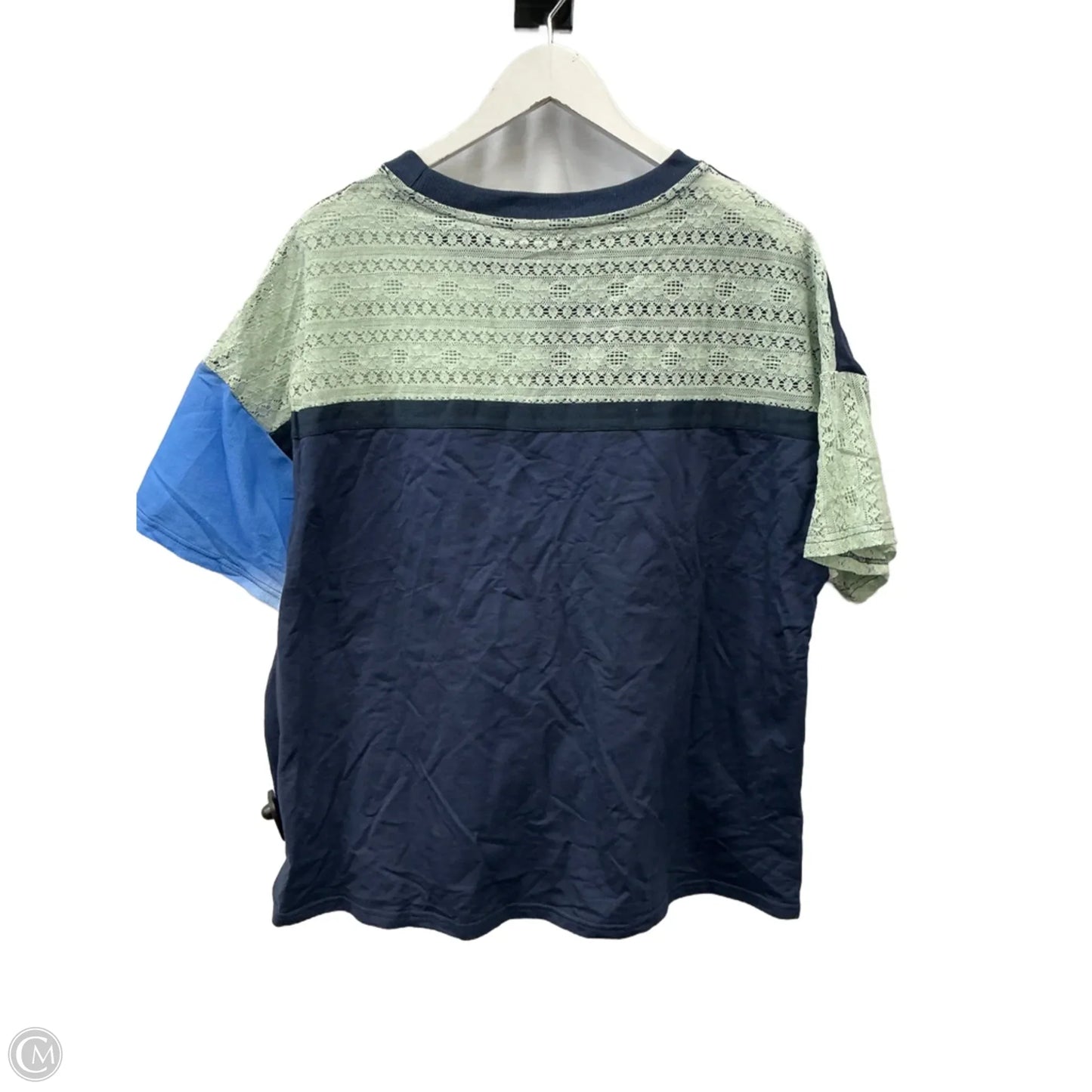 Top Short Sleeve By Davi & Dani In Blue, Size: L