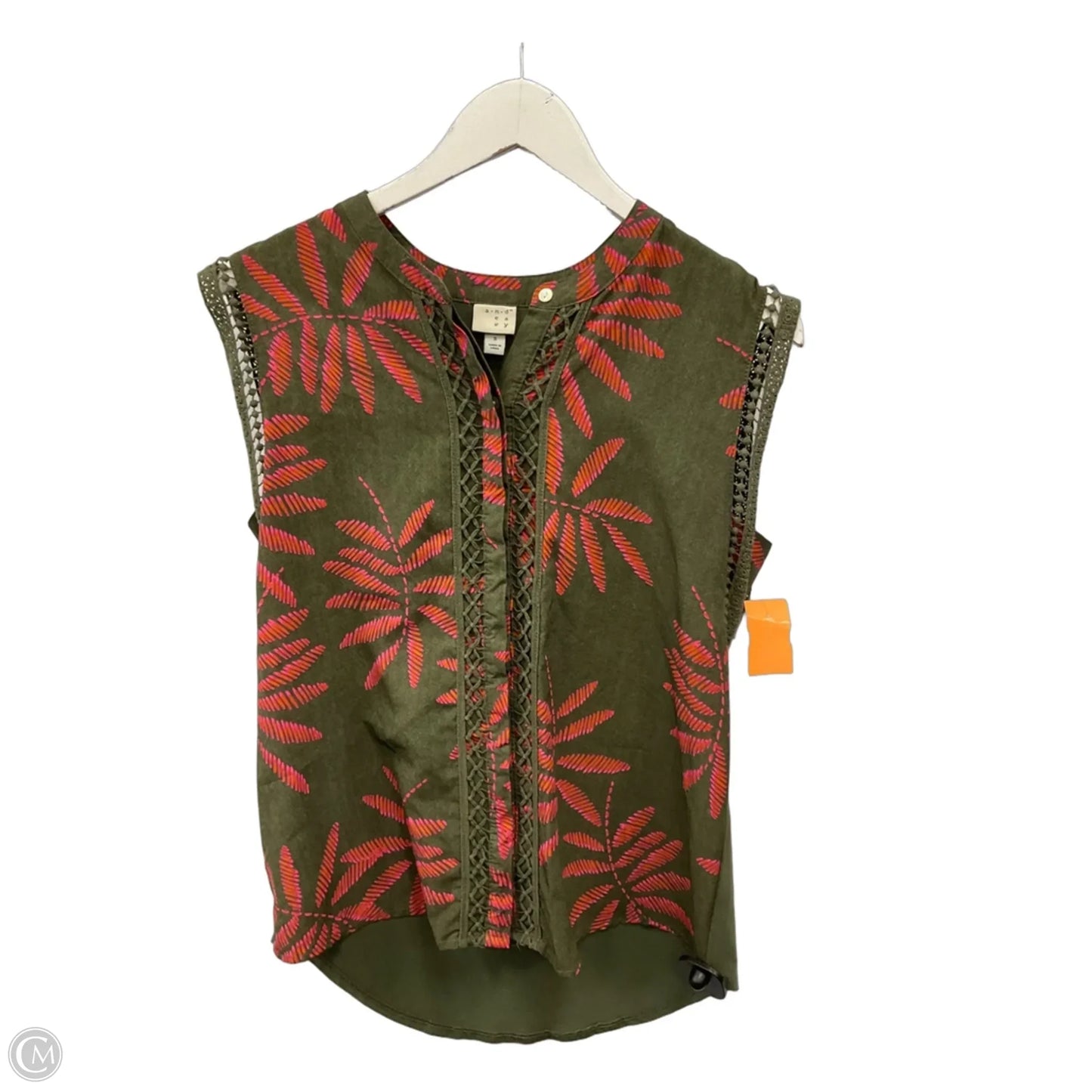 Top Sleeveless By A New Day In Green, Size: S