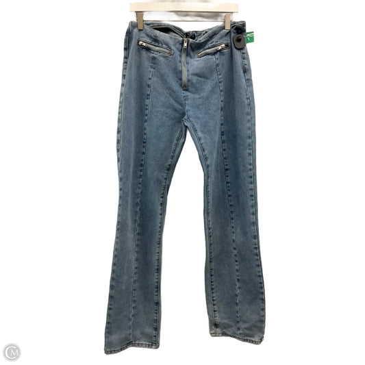 Jeans Straight By Pretty Little Thing In Blue Denim, Size: 8l