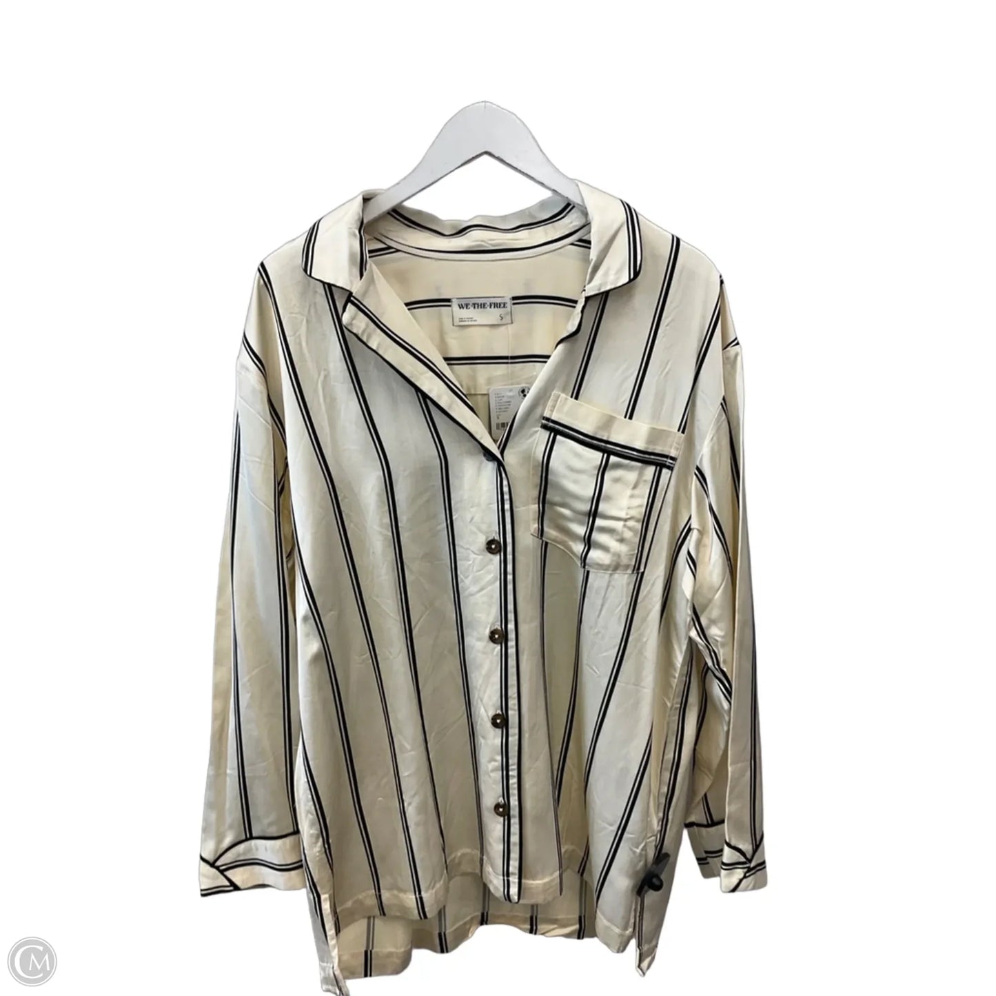 Blouse Long Sleeve By We The Free In Cream, Size: S