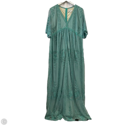 Dress Party Long By Clothes Mentor In Green, Size: 2x