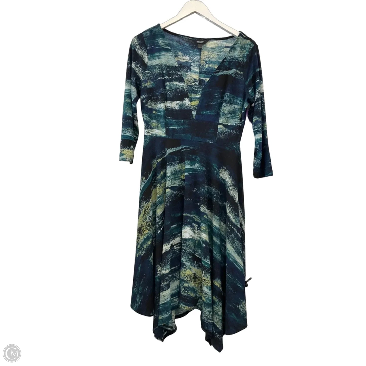 Dress Casual Midi By Simply Vera In Blue, Size: S