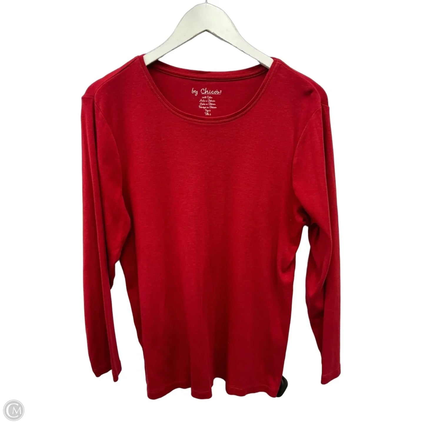 Top Long Sleeve By Chicos In Red, Size: Xl