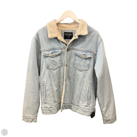 Jacket Denim By Clothes Mentor In Blue Denim, Size: L