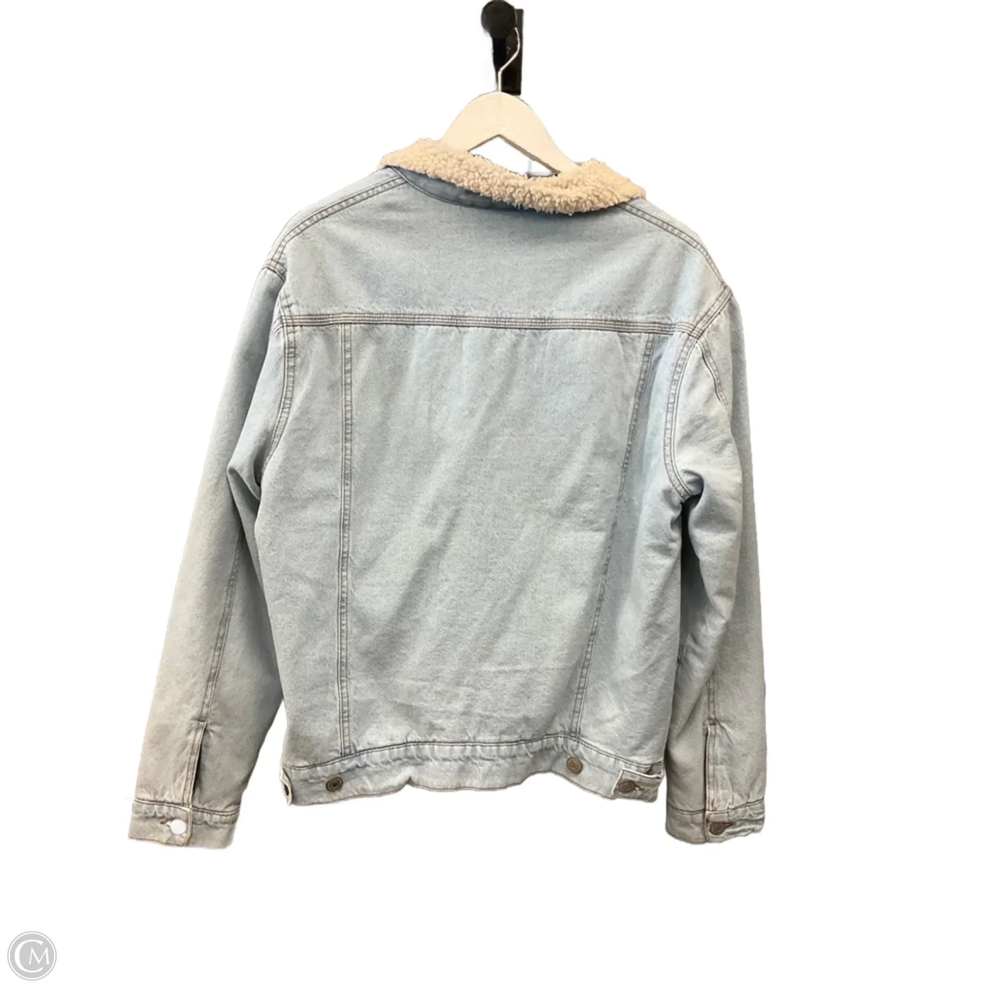 Jacket Denim By Clothes Mentor In Blue Denim, Size: L