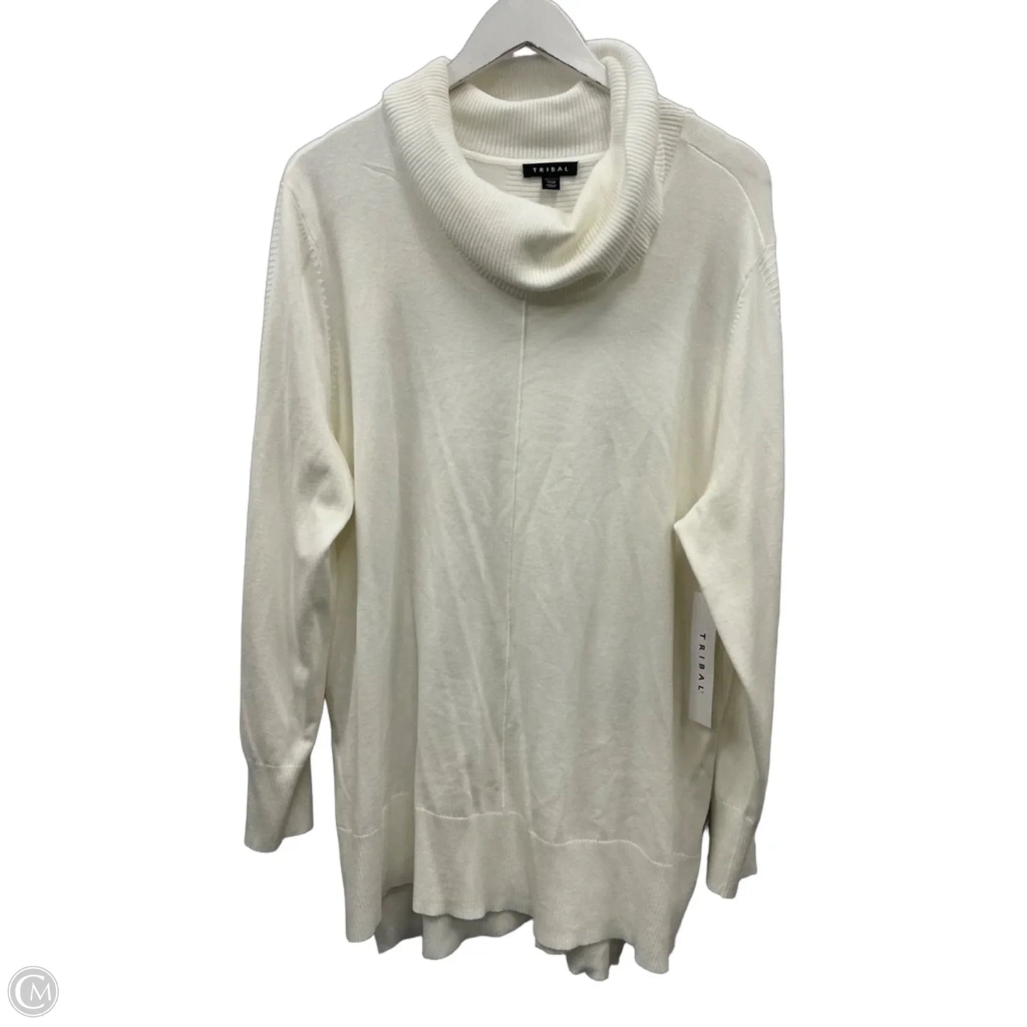 Top Long Sleeve By Tribal In Cream, Size: Xxl