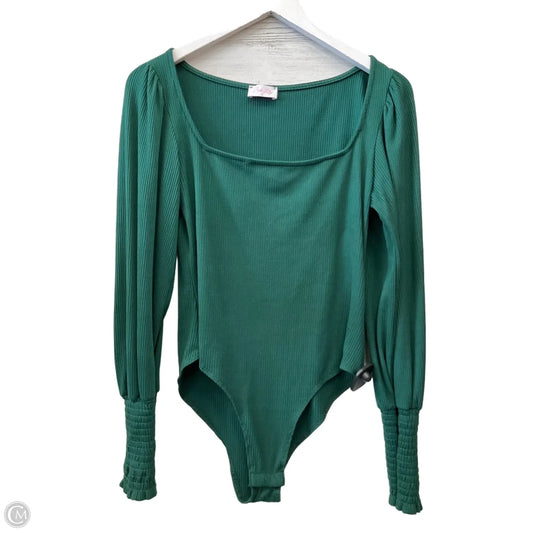 Bodysuit By Pink Lily In Green, Size: L