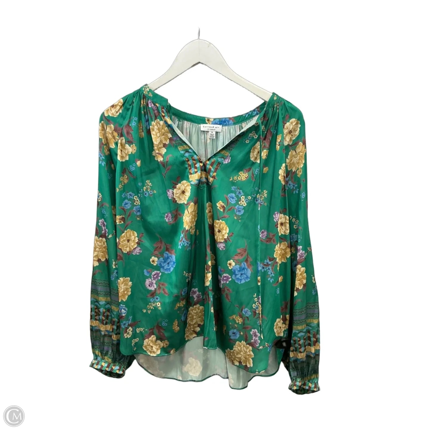 Top Long Sleeve By Current Air In Green, Size: M
