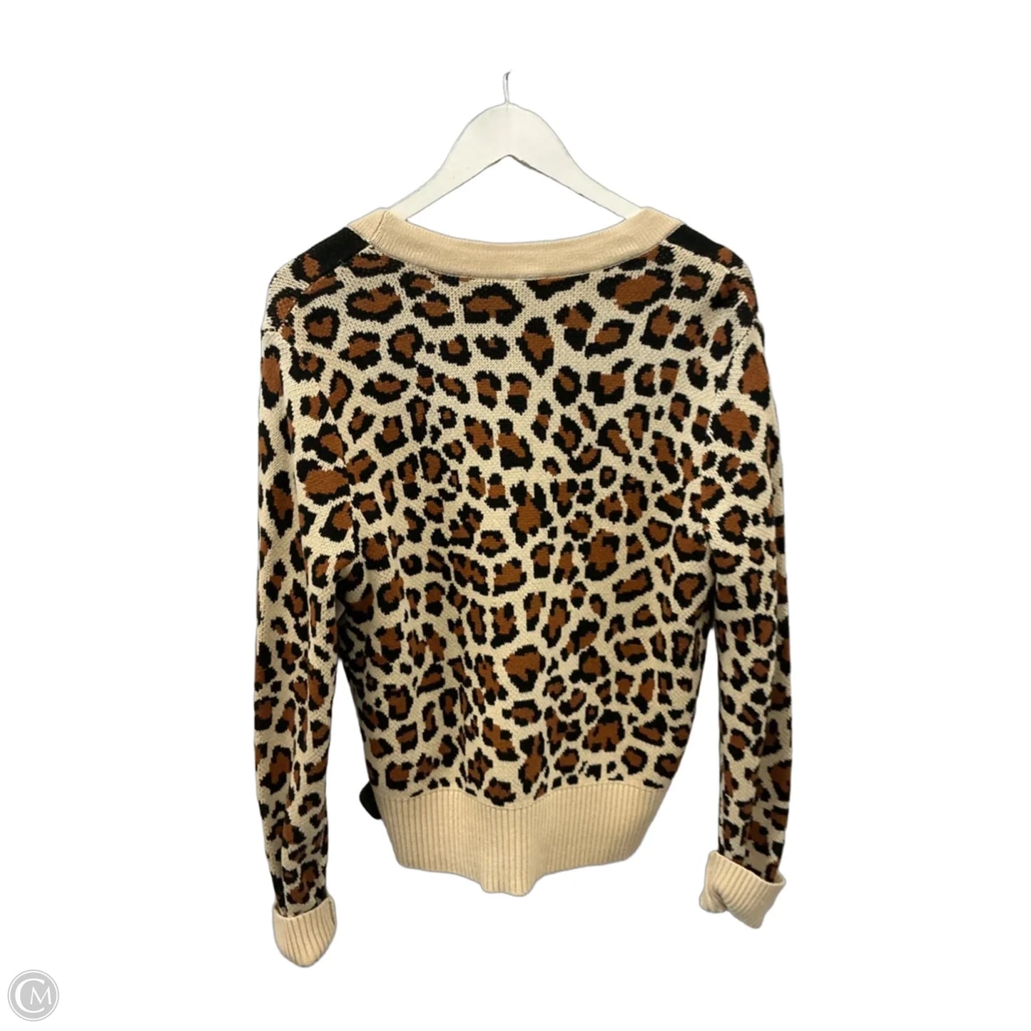 Sweater Cardigan By Cabi In Animal Print, Size: M