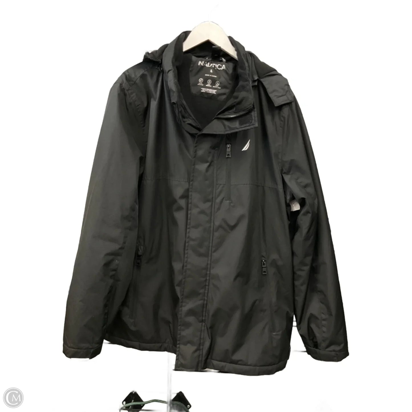 Jacket Puffer & Quilted By Nautica In Black, Size: L