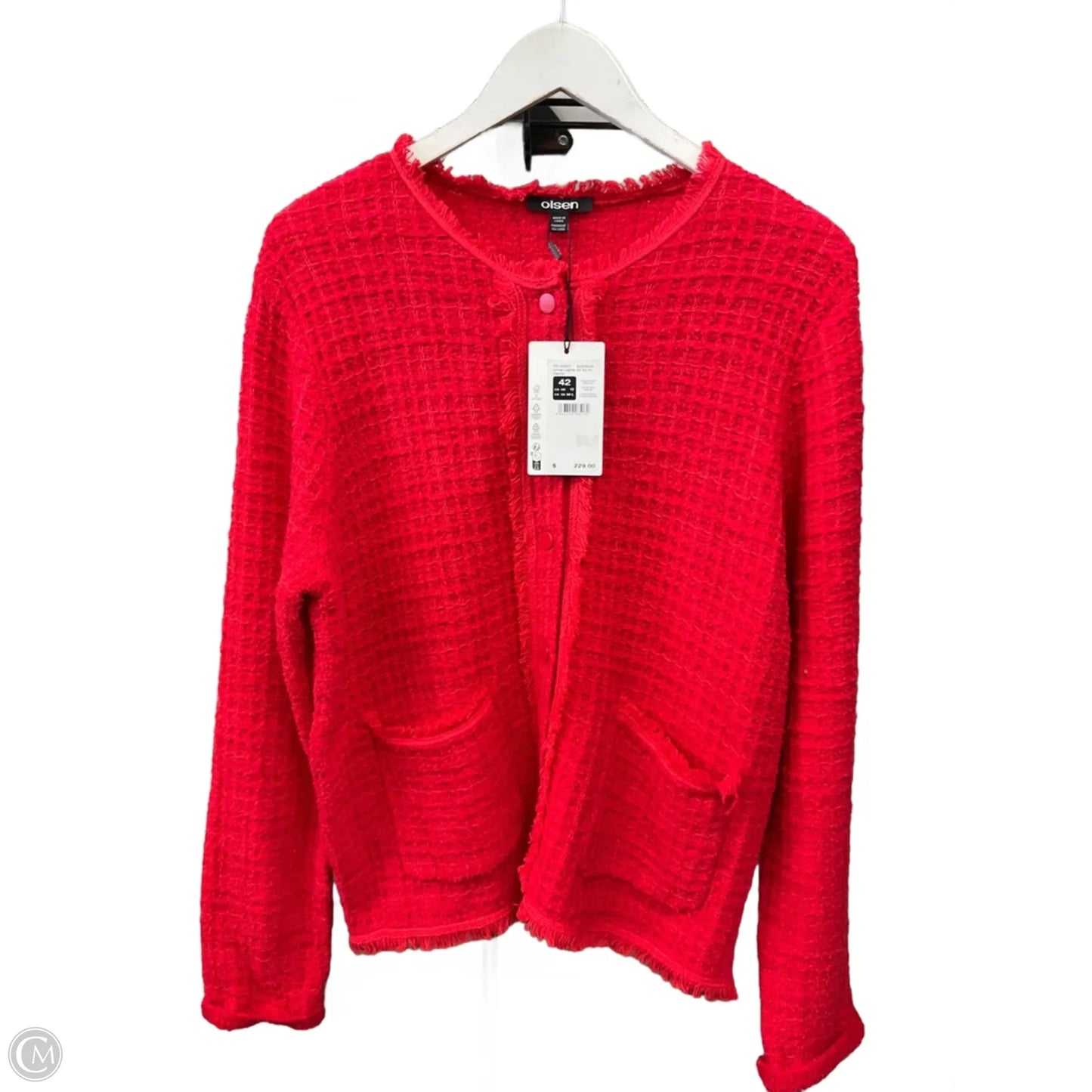 Cardigan By Clothes Mentor In Red, Size: L