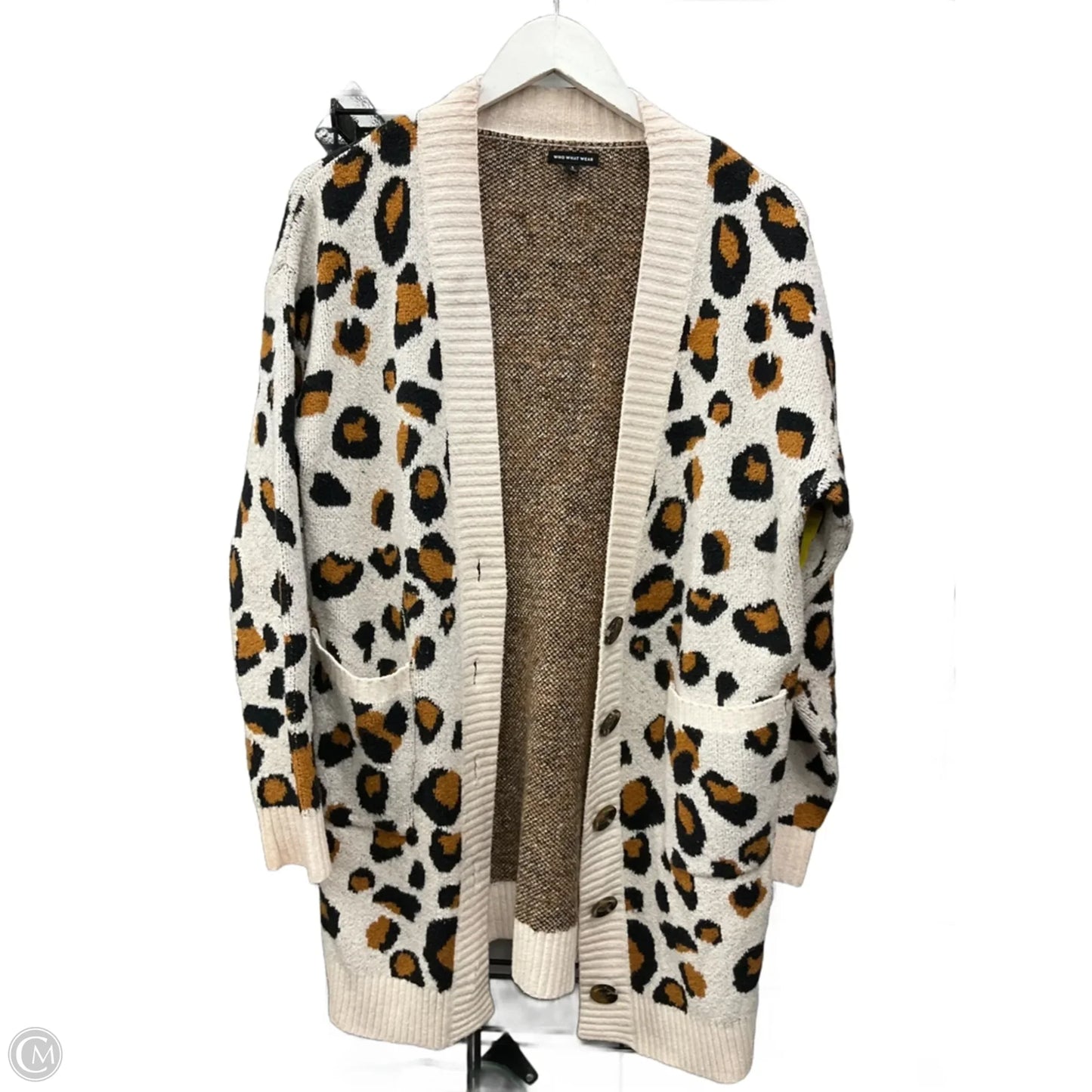 Cardigan By Who What Wear In Animal Print, Size: S