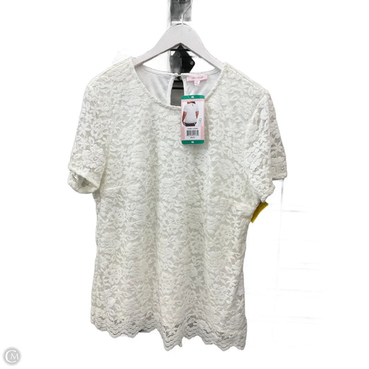 Top Short Sleeve By Clothes Mentor In Cream, Size: Xl