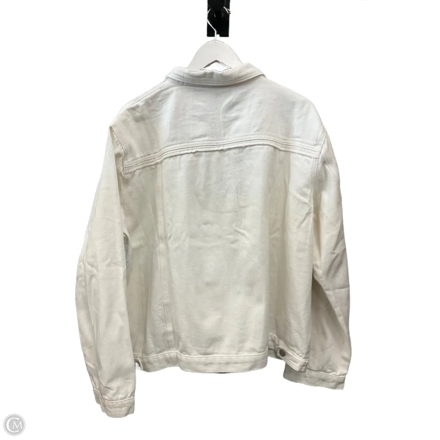 Jacket Denim By Savanna Jane In White, Size: 2x
