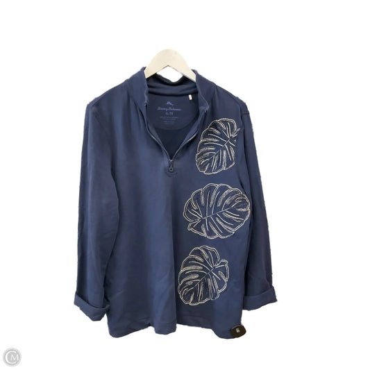 Sweatshirt Collar By Tommy Bahama In Navy, Size: Xl