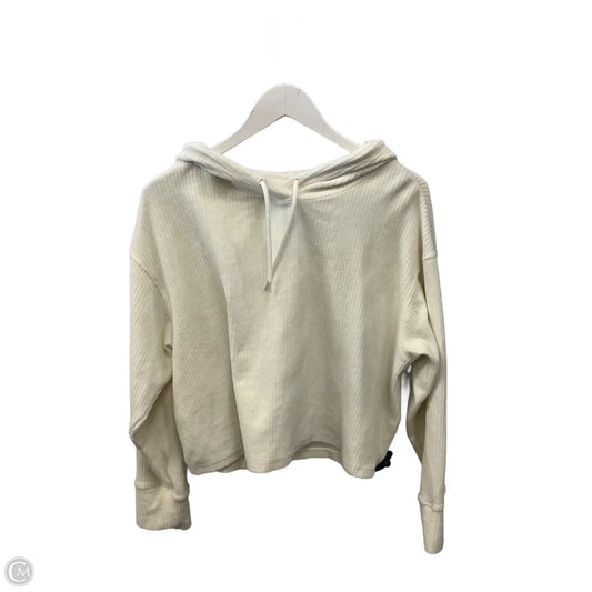 Sweatshirt Hoodie By Avia In Cream, Size: M