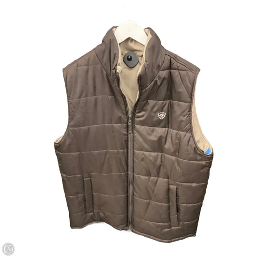 Vest Puffer & Quilted By Ariat In Brown, Size: Xl