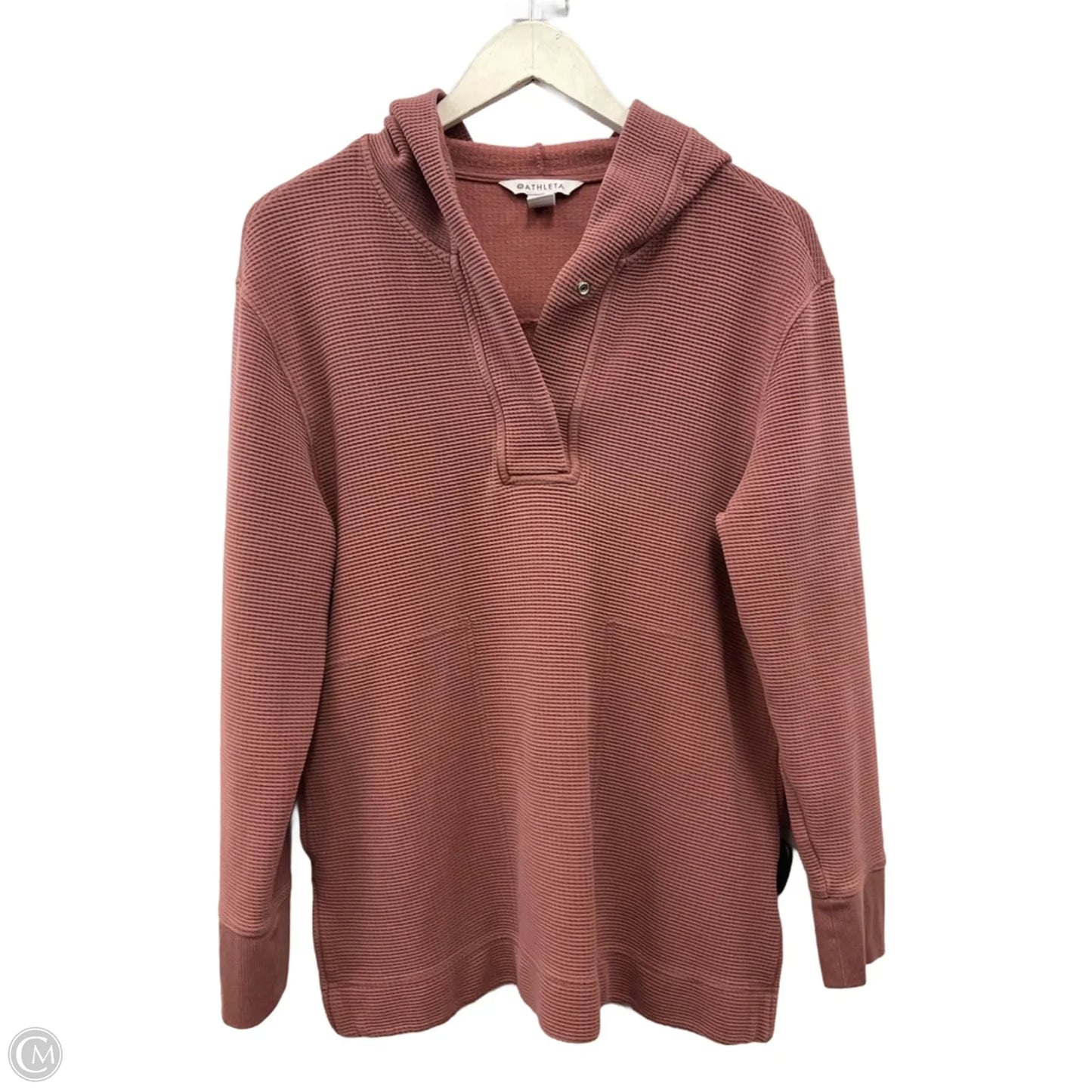Athletic Top Long Sleeve Hoodie By Athleta In Maroon, Size: S