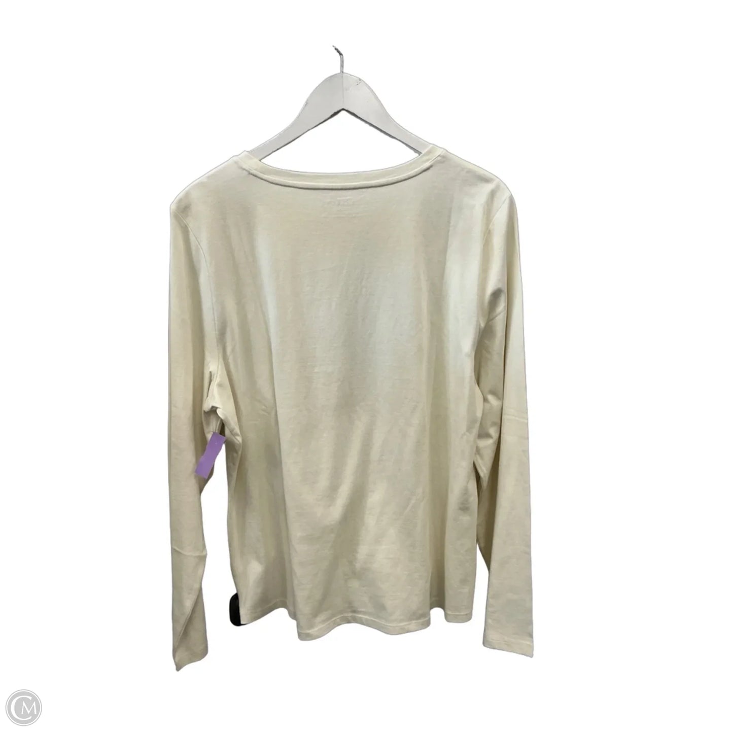 Top Long Sleeve By Talbots In Cream, Size: Xl