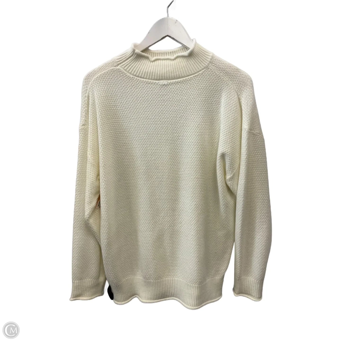 Sweater By Clothes Mentor In Cream, Size: L