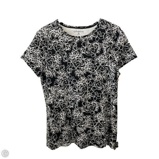 Top Short Sleeve By Croft And Barrow In Floral Print, Size: M