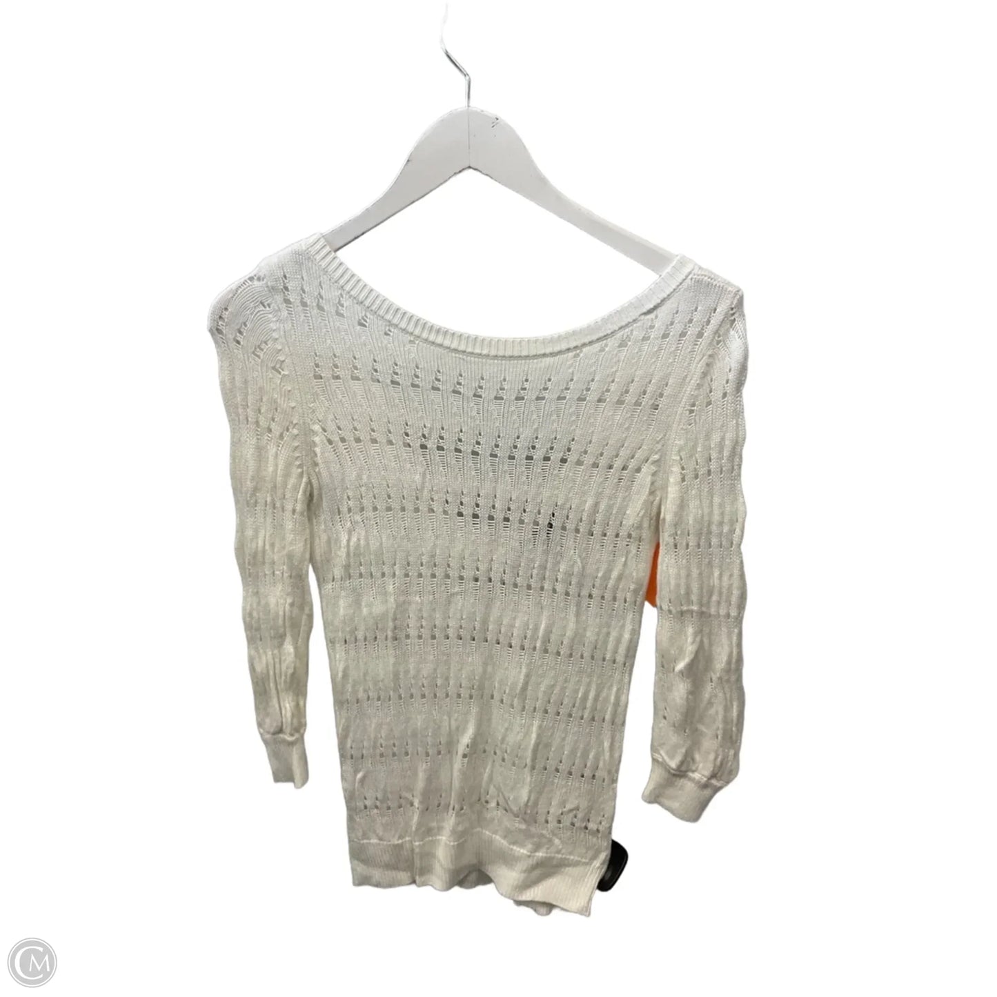 Top Long Sleeve By White House Black Market In Ivory, Size: Xs