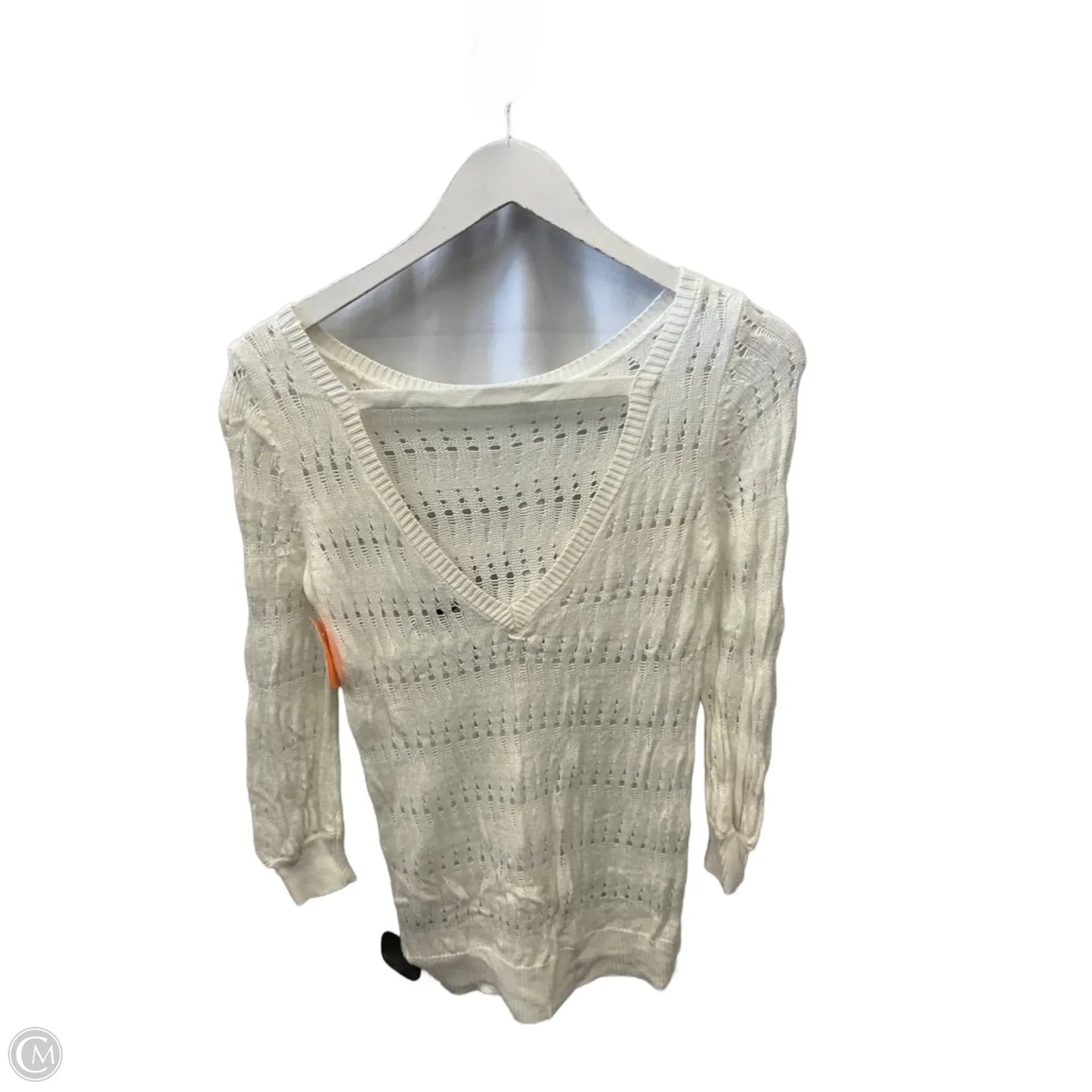 Top Long Sleeve By White House Black Market In Ivory, Size: Xs