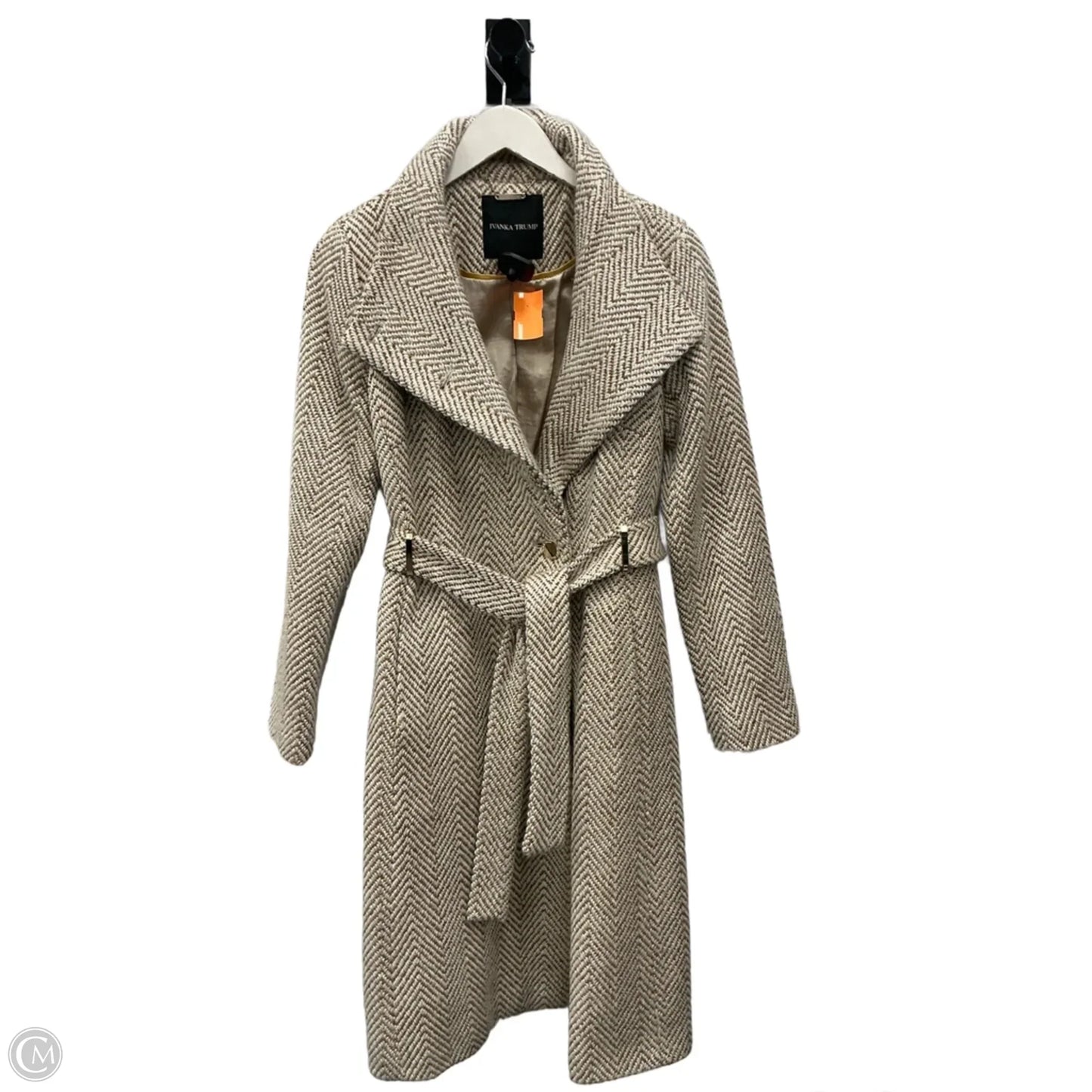 Coat Peacoat By Ivanka Trump In Cream & Tan, Size: Xs