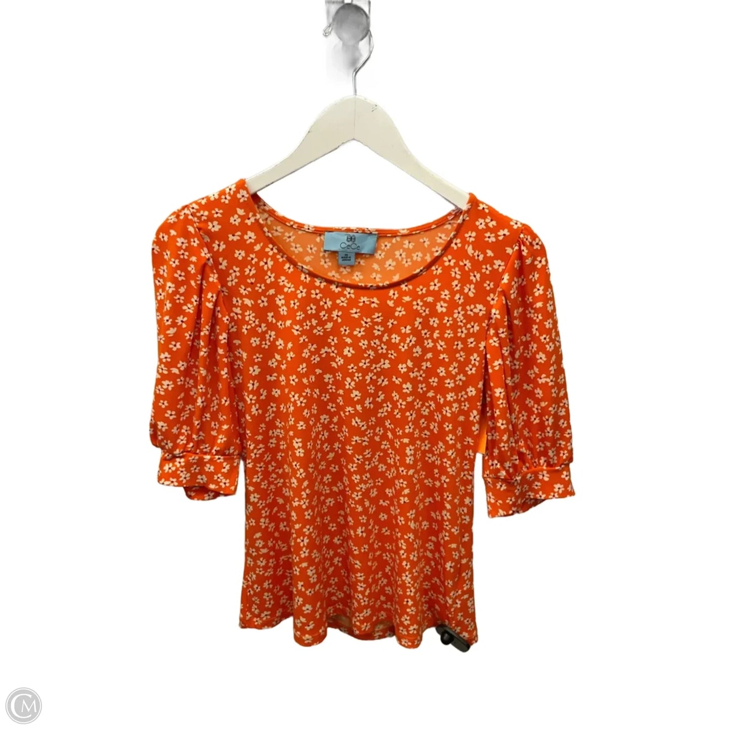 Top Short Sleeve By Cece In Orange, Size: Xs