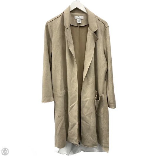Coat Faux Fur & Sherpa By Magaschoni In Tan, Size: L