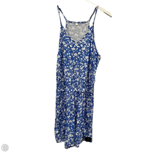 Romper By Clothes Mentor In Floral Print, Size: L
