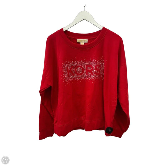 Top Long Sleeve By Michael By Michael Kors In Red, Size: Xl