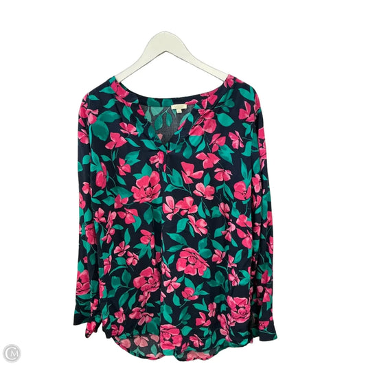 Top Long Sleeve By Talbots In Multi-colored, Size: 1x