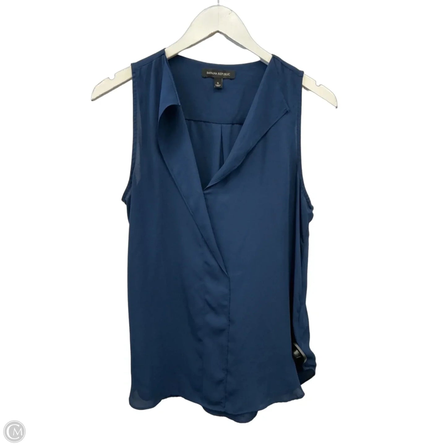 Top Sleeveless By Banana Republic In Navy, Size: S