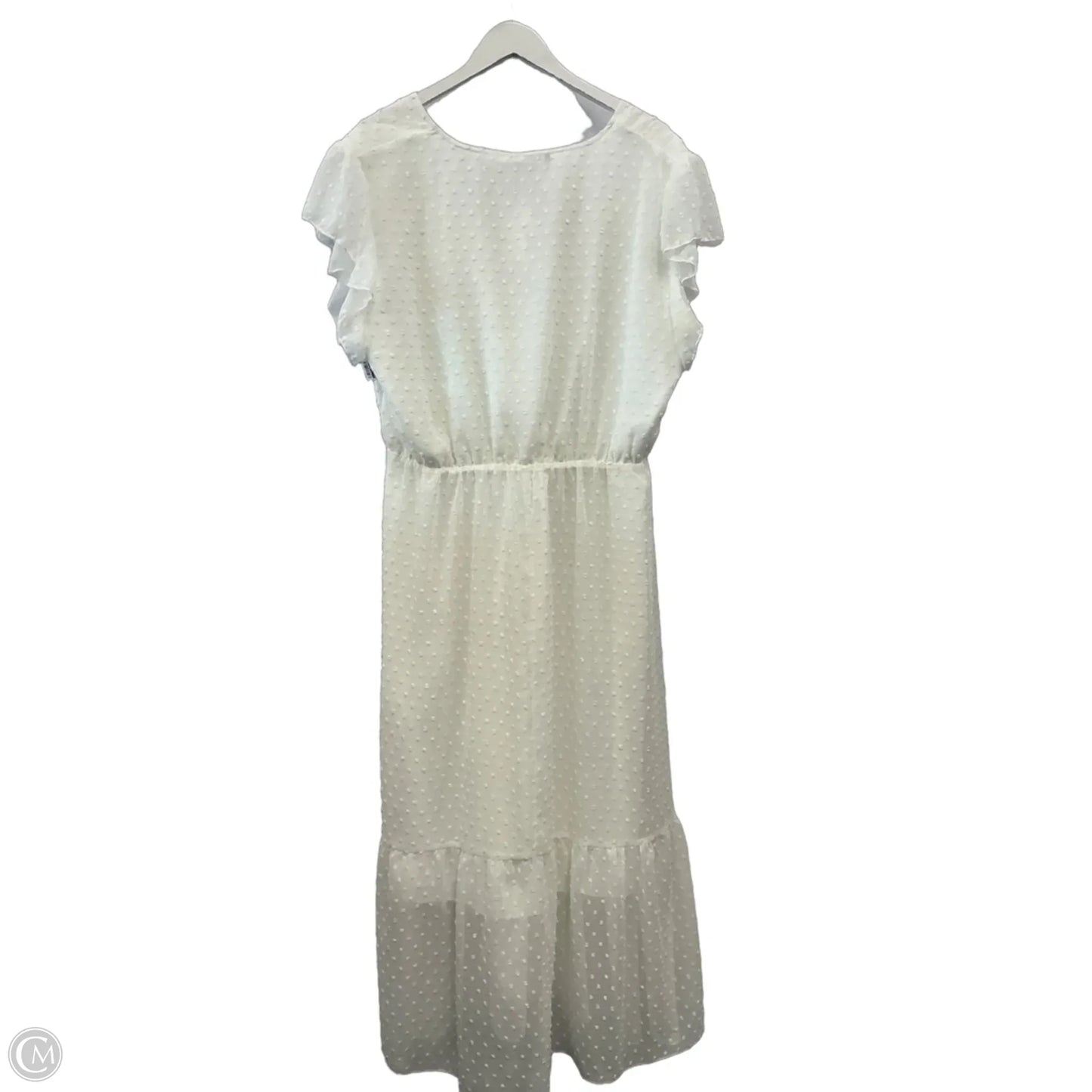 Dress Casual Midi By Clothes Mentor In White, Size: Xxl