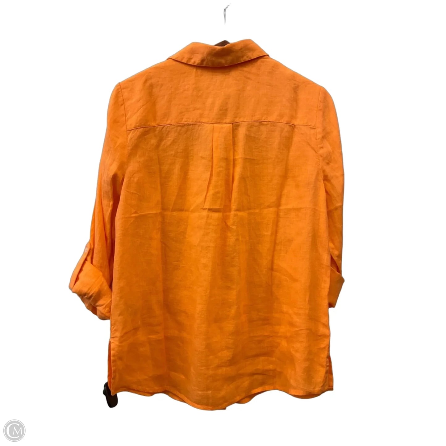 Top Long Sleeve By Charter Club In Orange, Size: M
