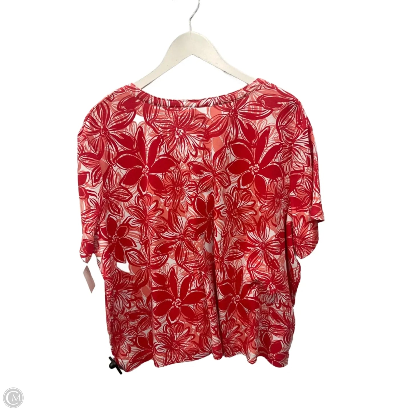 Top Short Sleeve Basic By Blair In Red, Size: 3x