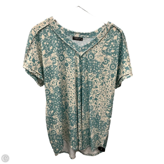 Top Short Sleeve By Heimish Usa In Floral Print, Size: 3x