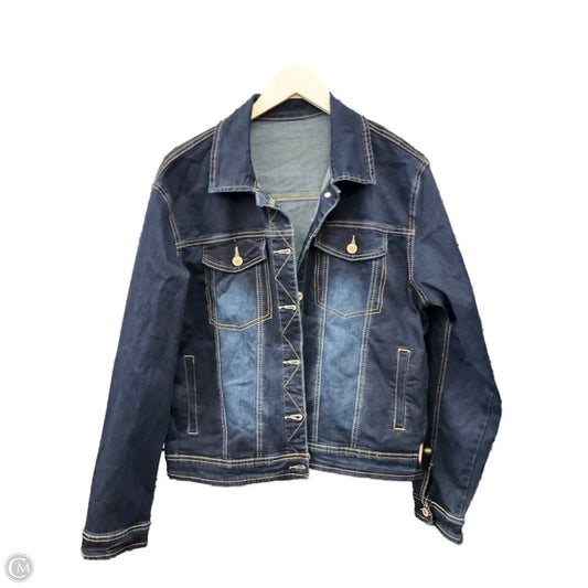 Jacket Denim By Clothes Mentor In Blue Denim, Size: Xl