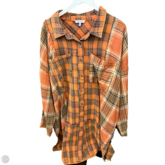 Tunic Long Sleeve By White Birch In Orange, Size: 3x