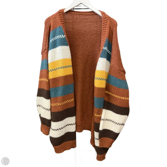 Sweater Cardigan By Clothes Mentor In Brown & Green, Size: 5