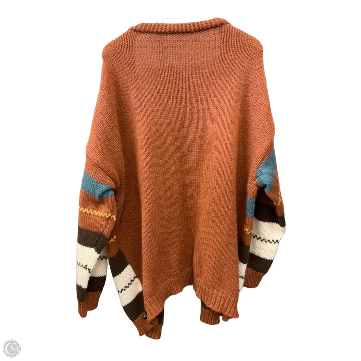 Sweater Cardigan By Clothes Mentor In Brown & Green, Size: 5