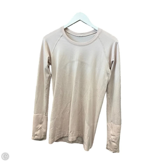 Athletic Top Long Sleeve Crewneck By Lululemon In Pink, Size: 8