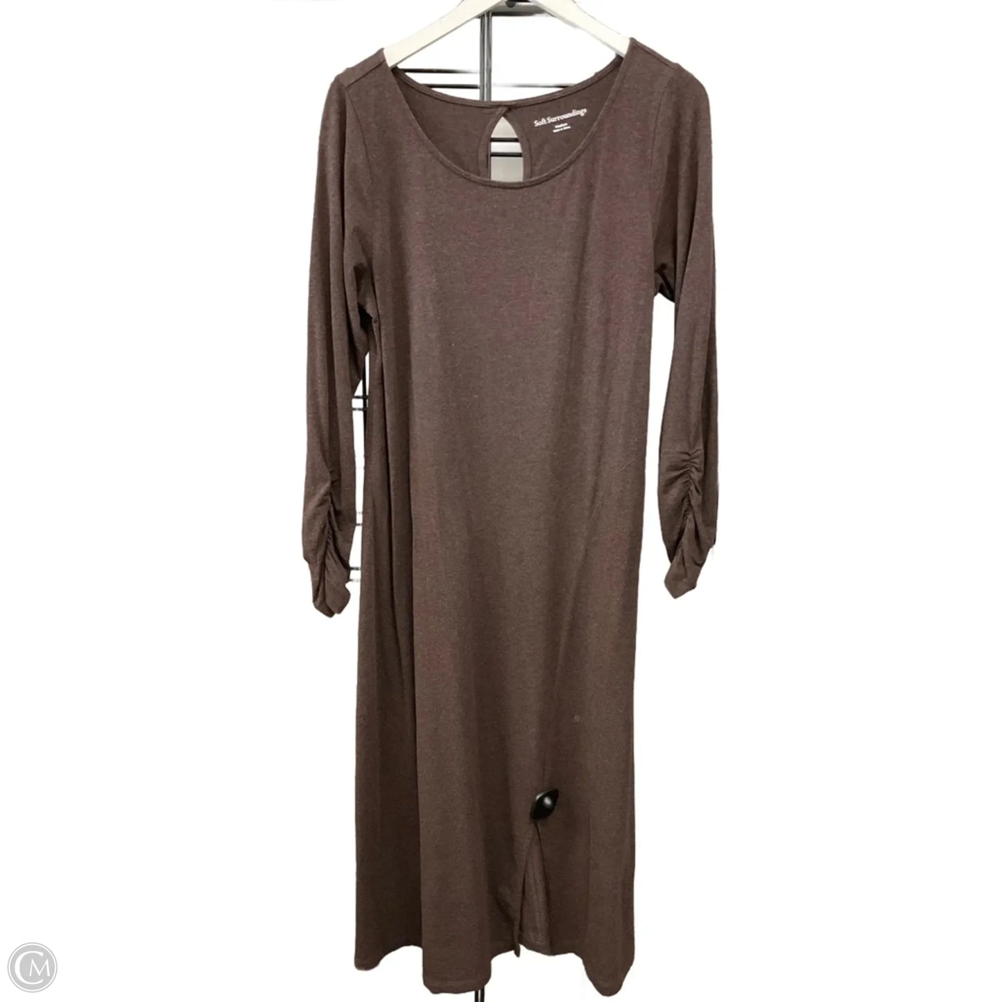 Dress Casual Short By Soft Surroundings In Brown, Size: M